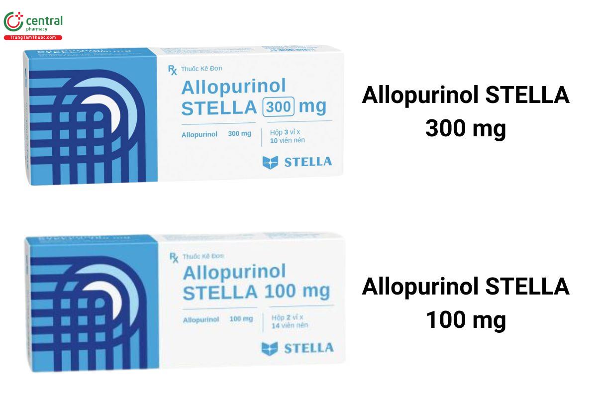 Thuốc Allopurinol STELLA 100mg và Allopurinol STELLA 300mg