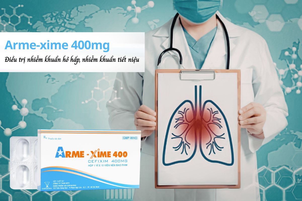 Thuốc Arme-xime 400mg - Điều trị nhiễm khuẩn hô hấp, viêm tai giữa