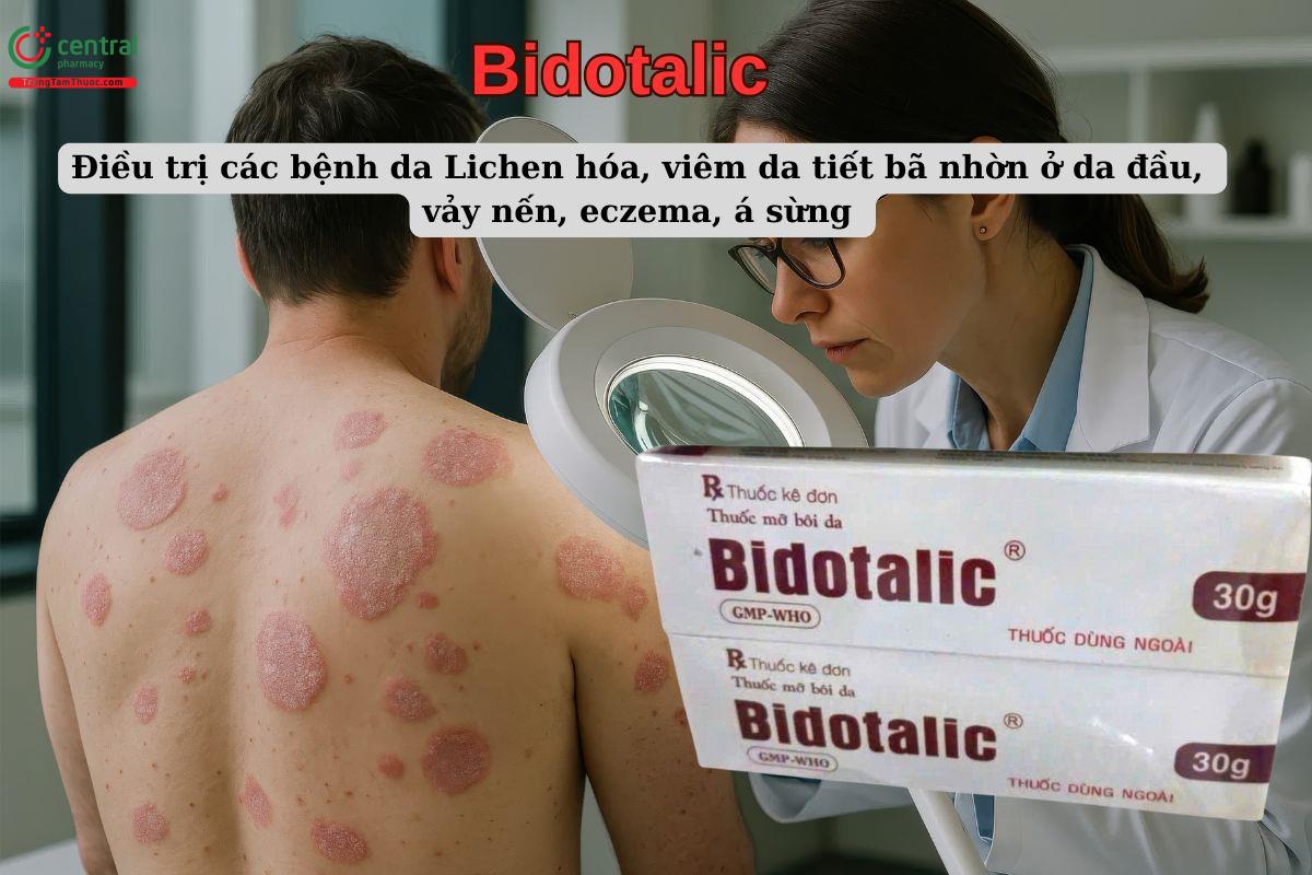 Thuốc Bidotalic 30g điều trị bệnh vảy nến, eczema, á sừng