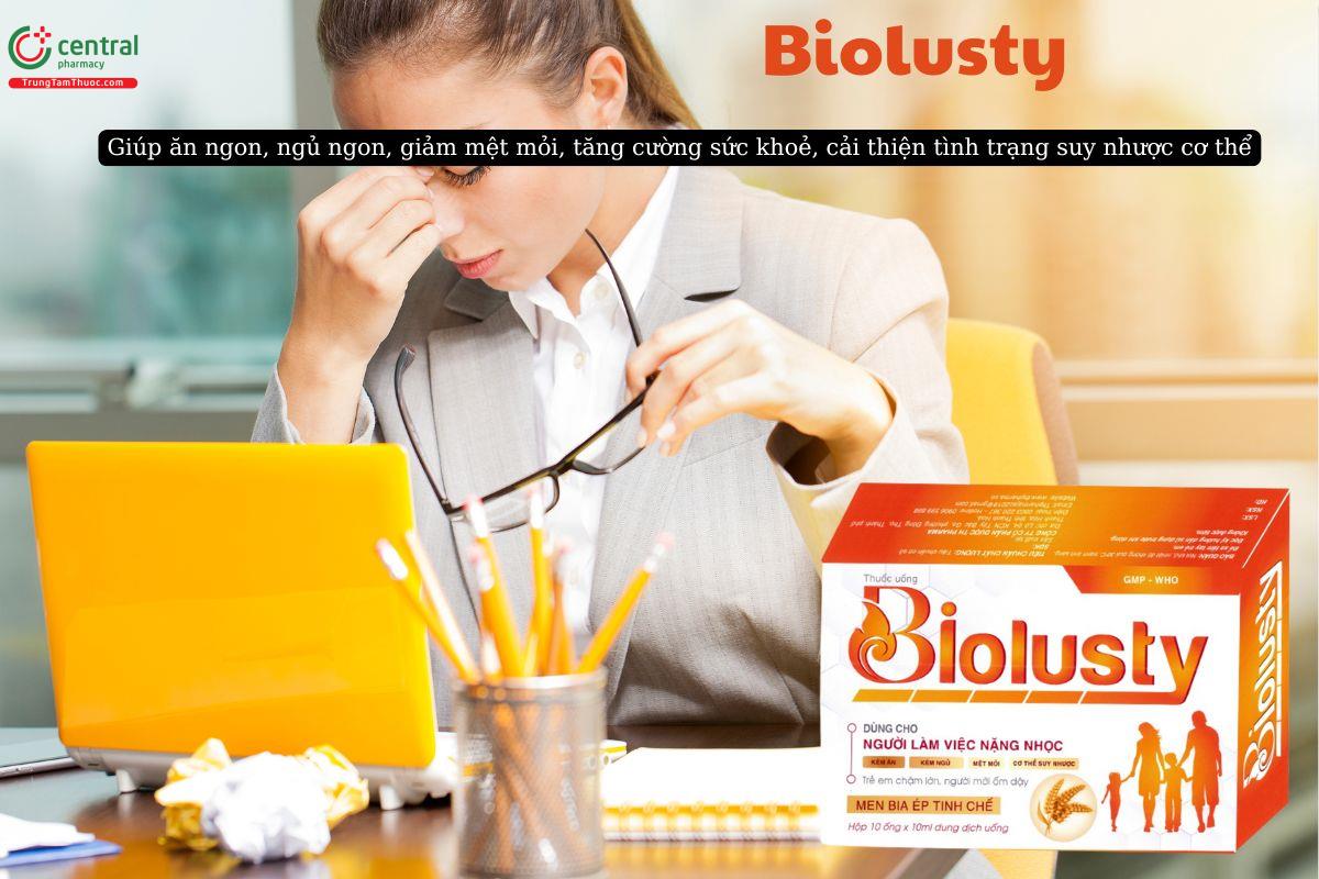 Thuốc Biolusty giúp tăng cường sức khoẻ, giảm mệt mỏi sau ốm dậy