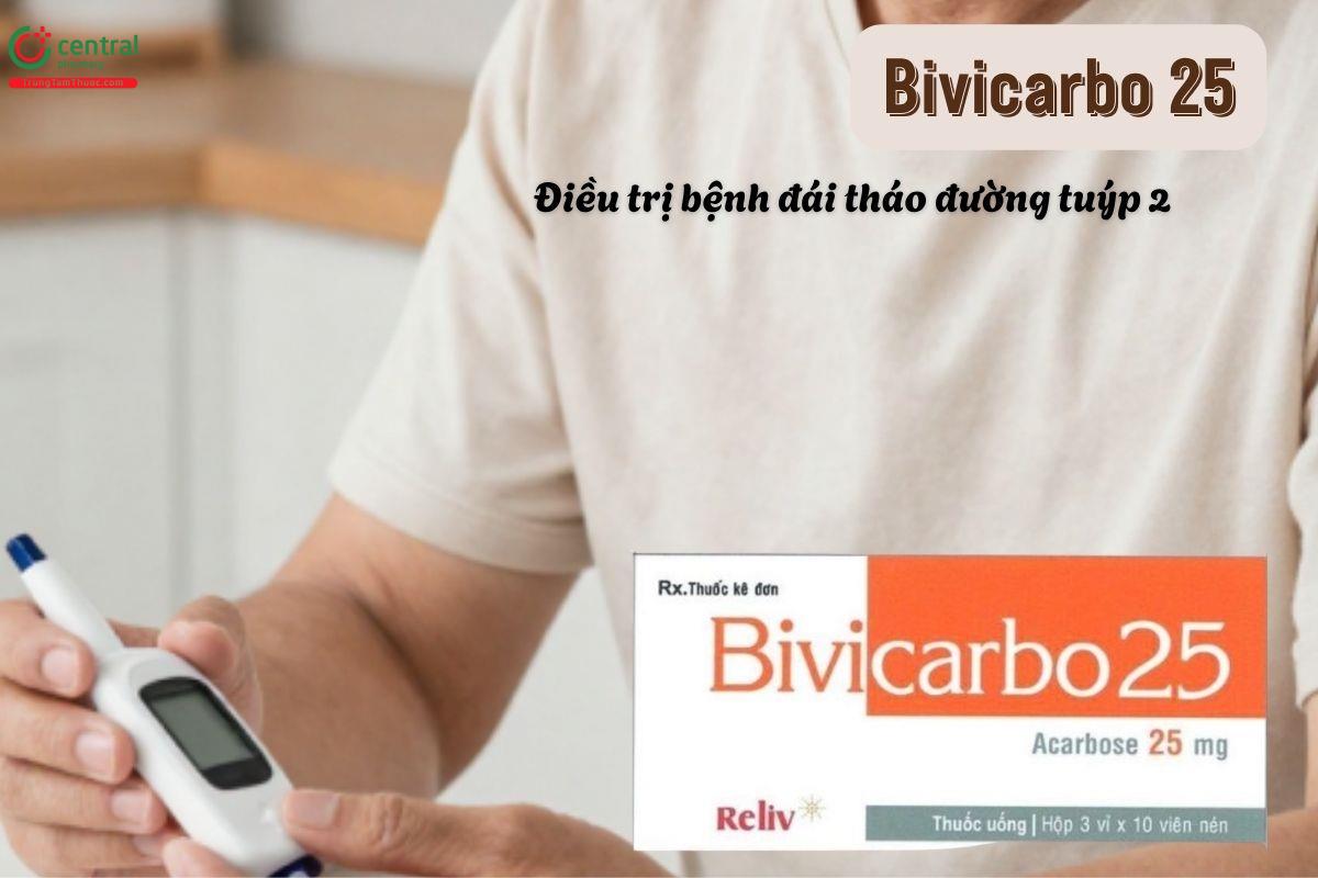 Thuốc Bivicarbo 25mg dùng điều trị bệnh đái tháo đường tuýp 2