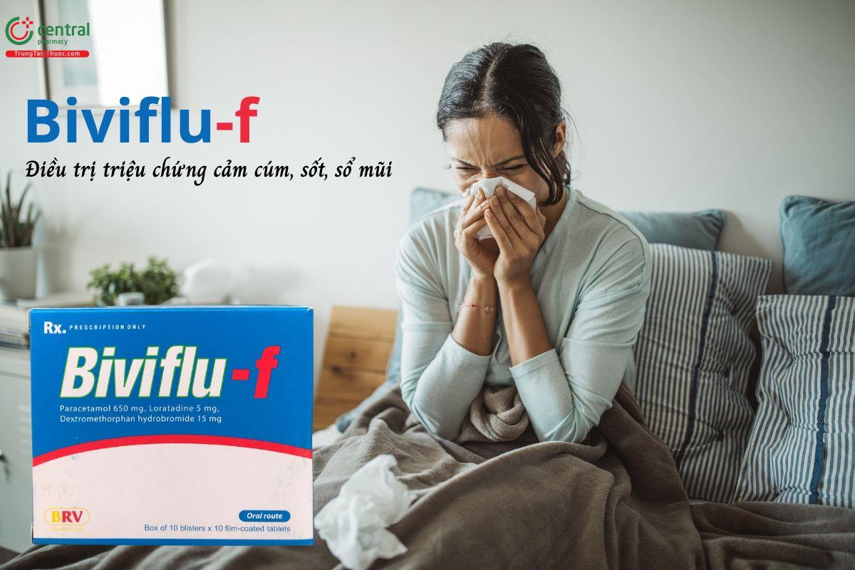 Thuốc Biviflu-f - Điều trị triệu chứng cảm cúm, sốt, sổ mũi