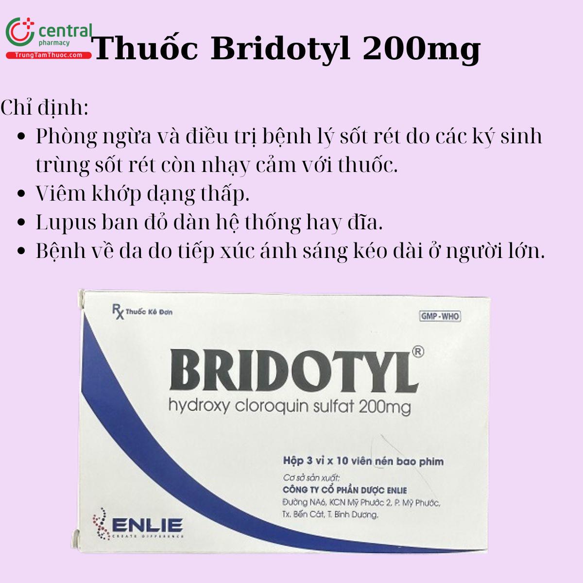 Công dụng thuốc Bridotyl 200mg