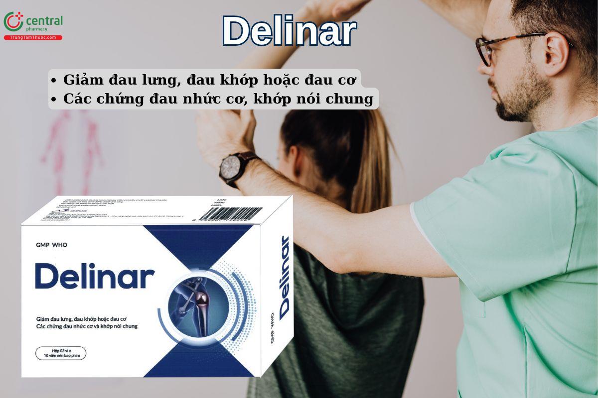 Thuốc Delinar giảm đau nhức cơ, xương khớp