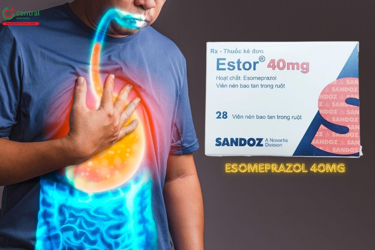 Thuốc Estor 40mg chứa Esomeprazol 40mg.