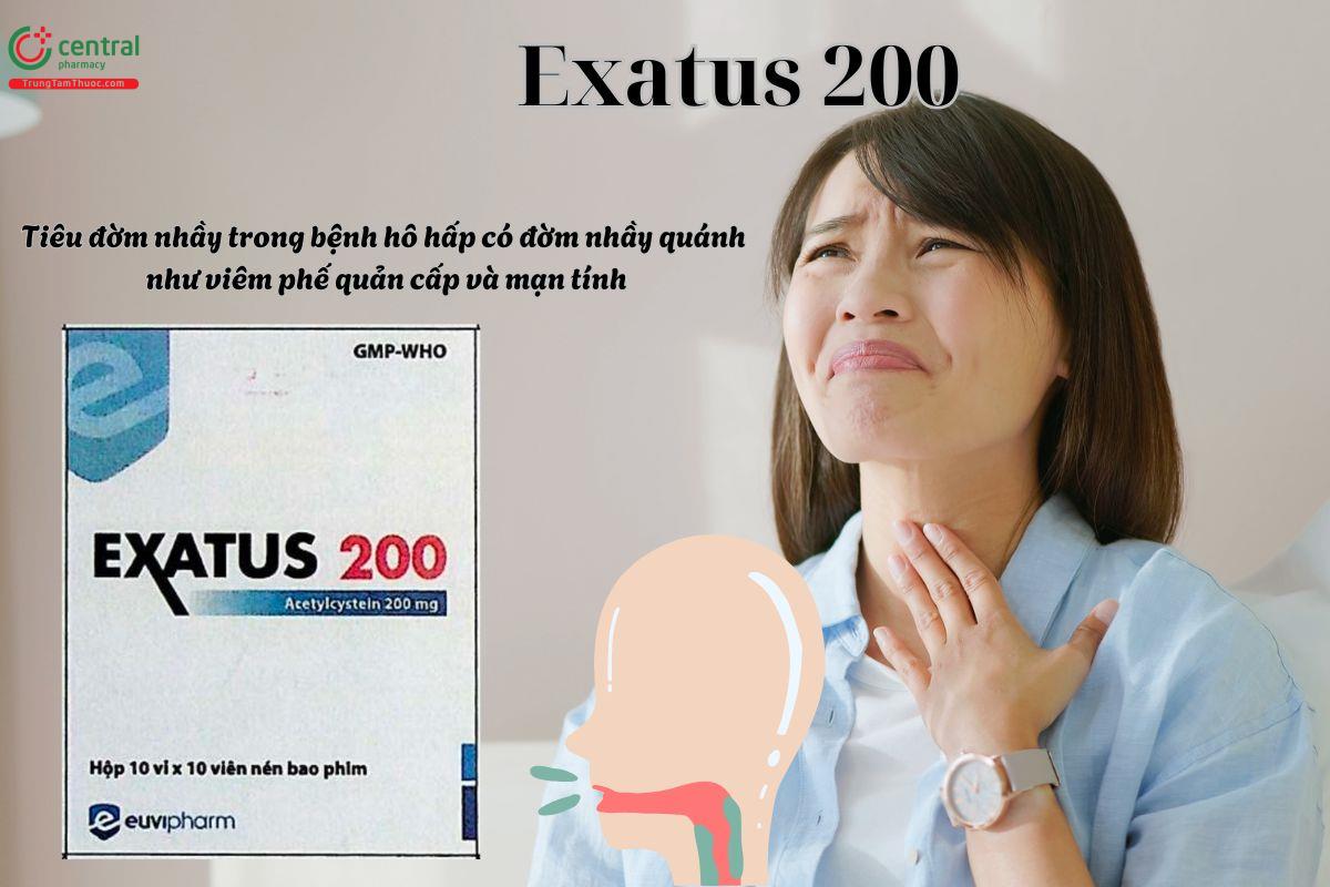 Thuốc Exatus 200mg giúp tiêu đờm nhầy trong bệnh viêm phế quản cấp và mạn tính