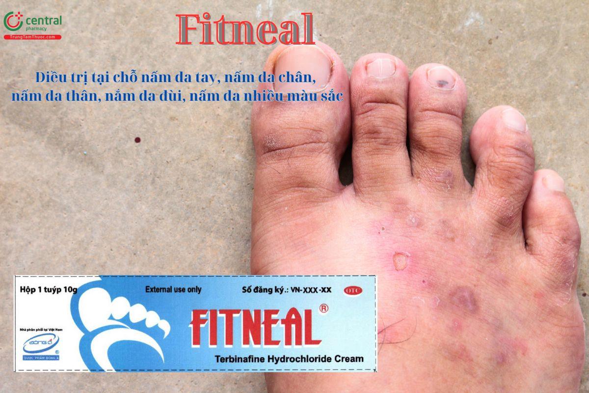Thuốc Fitneal điều trị các tình trạng nấm da như nấm da tay, chân, thân, đùi