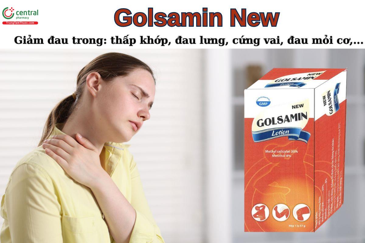 Thuốc Golsamin New giúp giảm đau lưng, đau mỏi cơ, đau gối,...