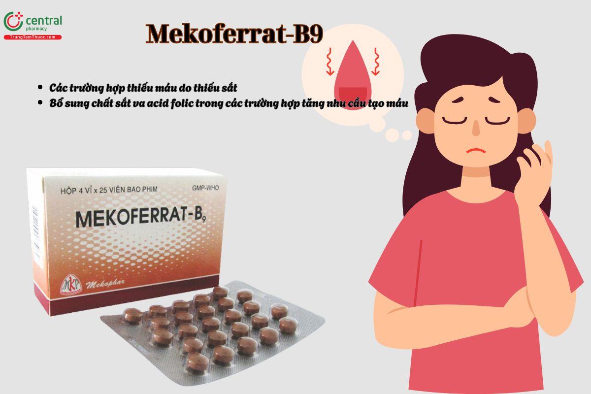 Mekoferrat-B9 trị thiếu máu do thiếu sắt