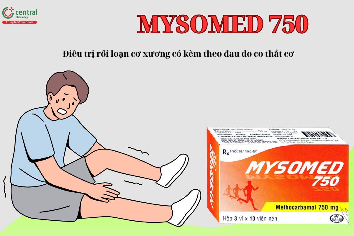 Thuốc Mysomed 750 sử dụng phối hợp trong thời gian ngắn để điều trị triệu chứng rối loạn cơ xương
