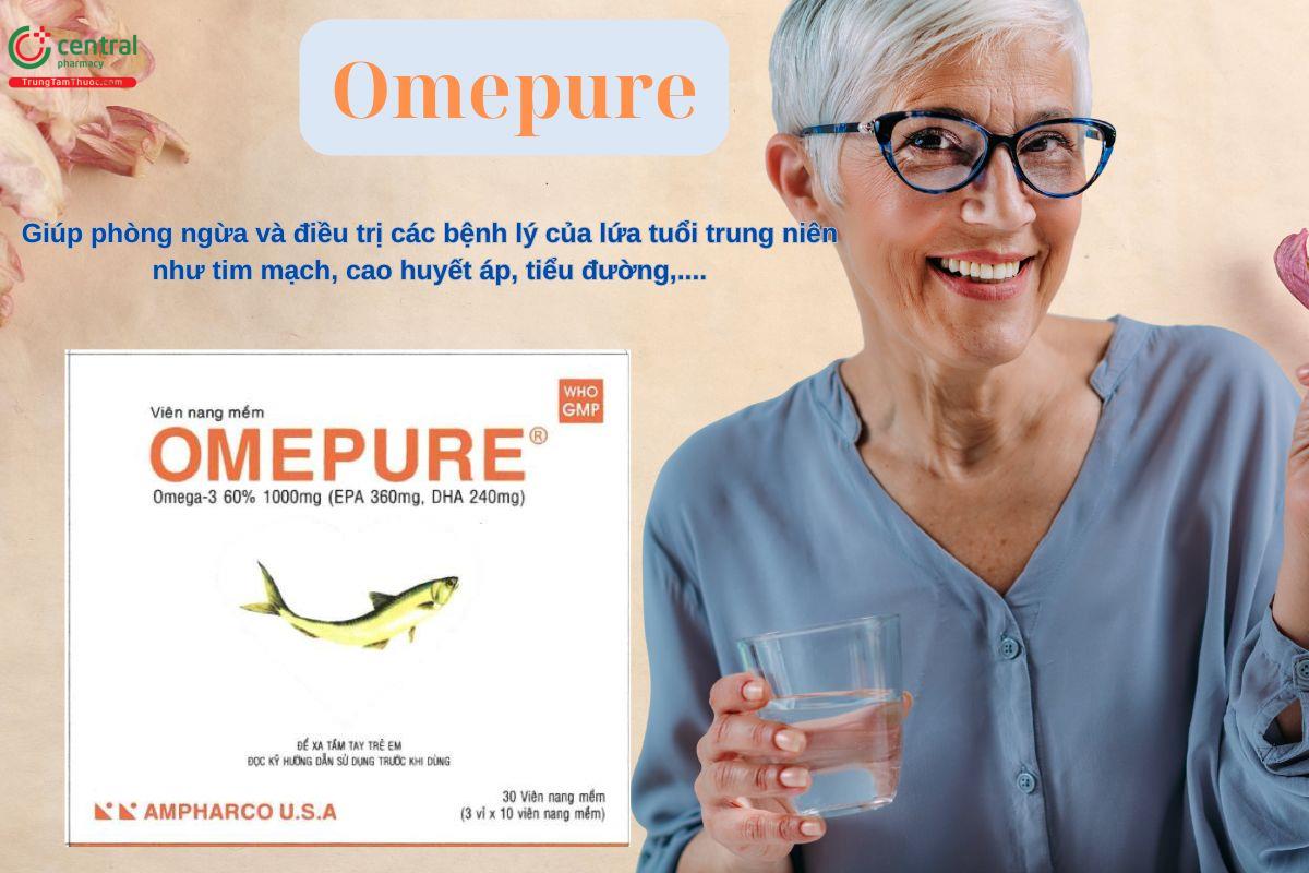 Thuốc Omepure giúp phòng ngừa và cải thiện huyết áp, tim mạch, tiểu đường,..