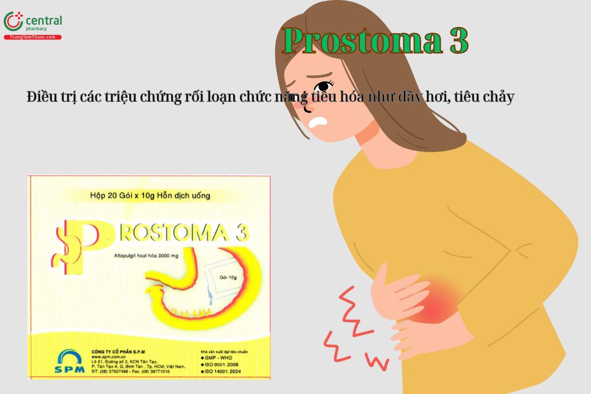 Thuốc Prostoma 3 điều trị tiêu chảy, đầy hơi