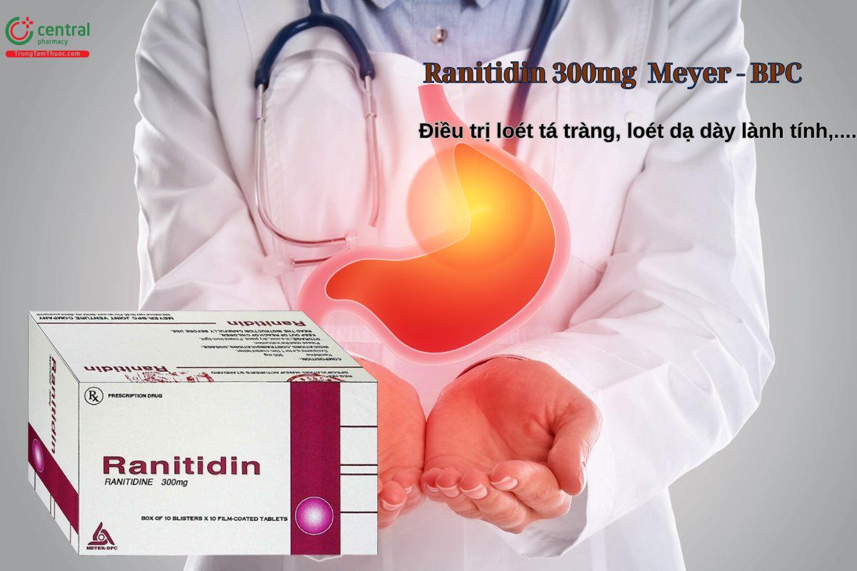 Thuốc Ranitidin 300mg Meyer - BPC điều trị loét dạ dày, loét tá tràng lành tính