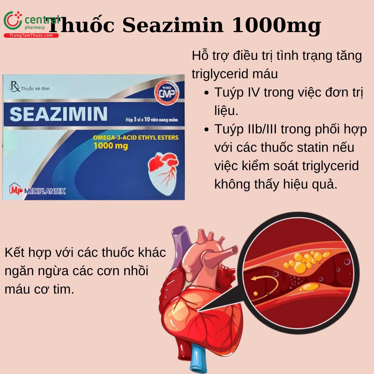 Công dụng thuốc Seazimin 1000mg