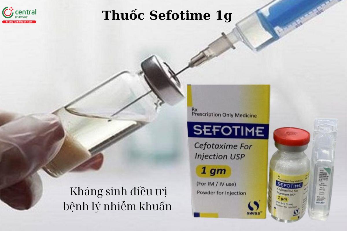 Công dụng của thuốc Sefotime 1g