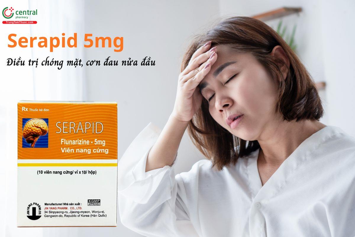 Thuốc Serapid 5mg - Điều trị chóng mặt, đau nửa đầu