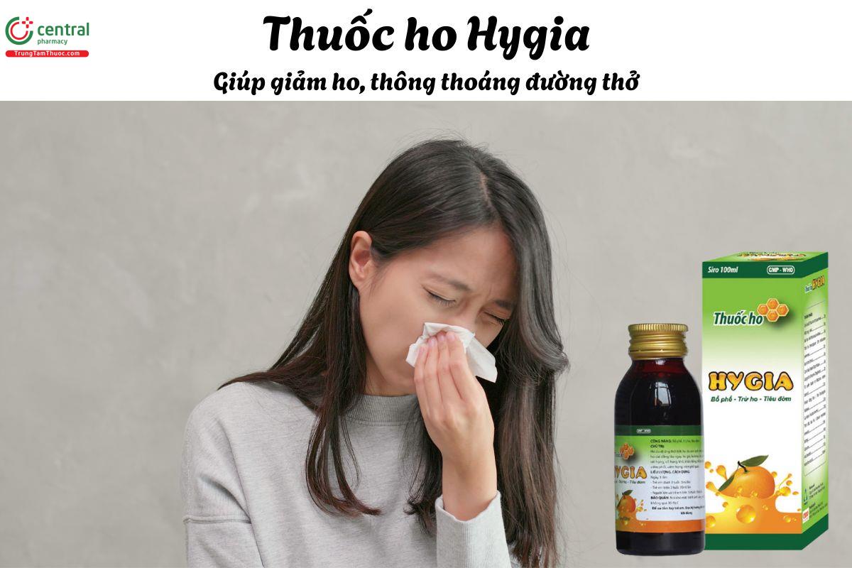 Thuốc ho Hygia - Điều trị các triệu chứng ho do dị ứng thời tiết