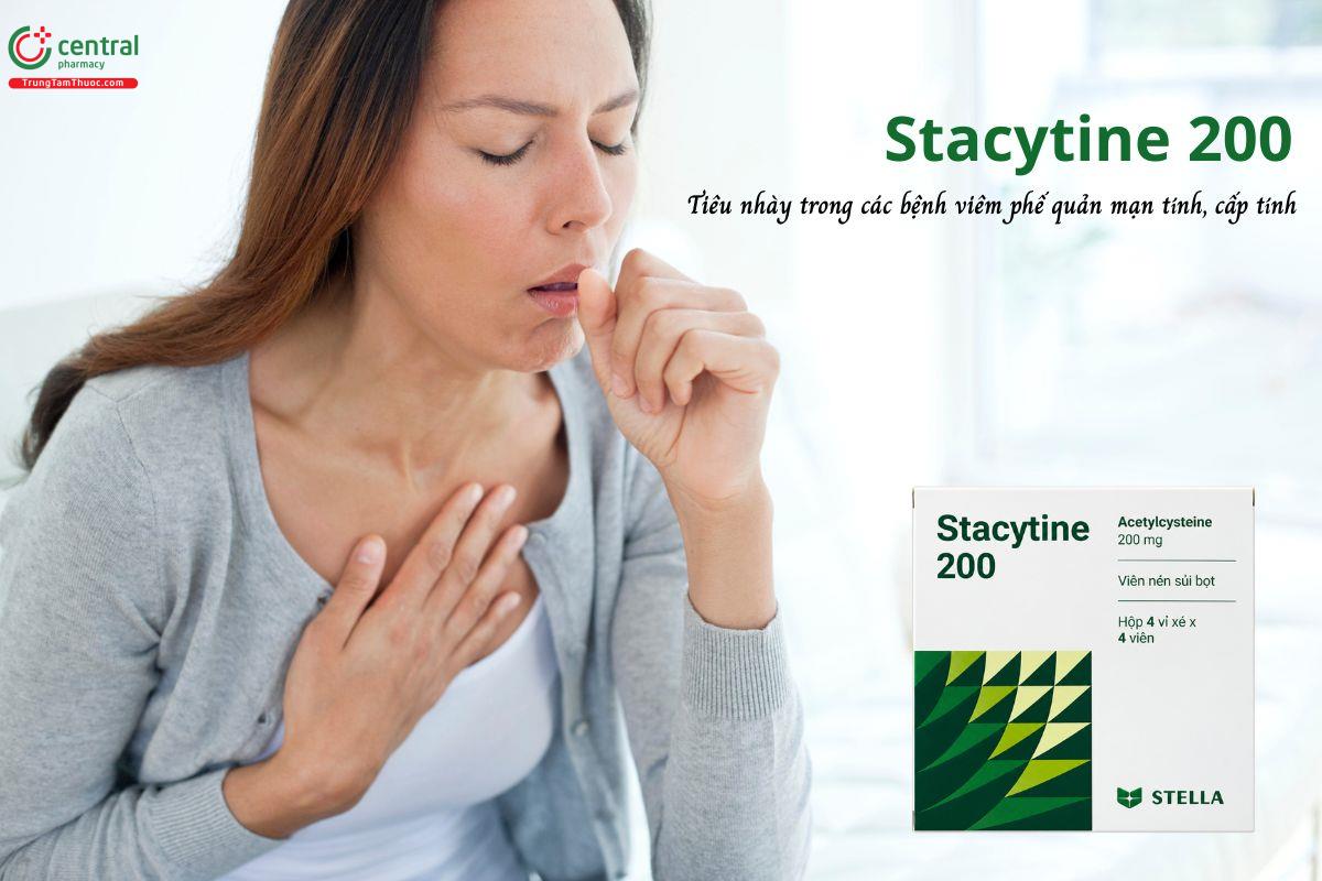 Thuốc Stacytine 200 - Tiêu nhày trong bệnh viêm phế quản