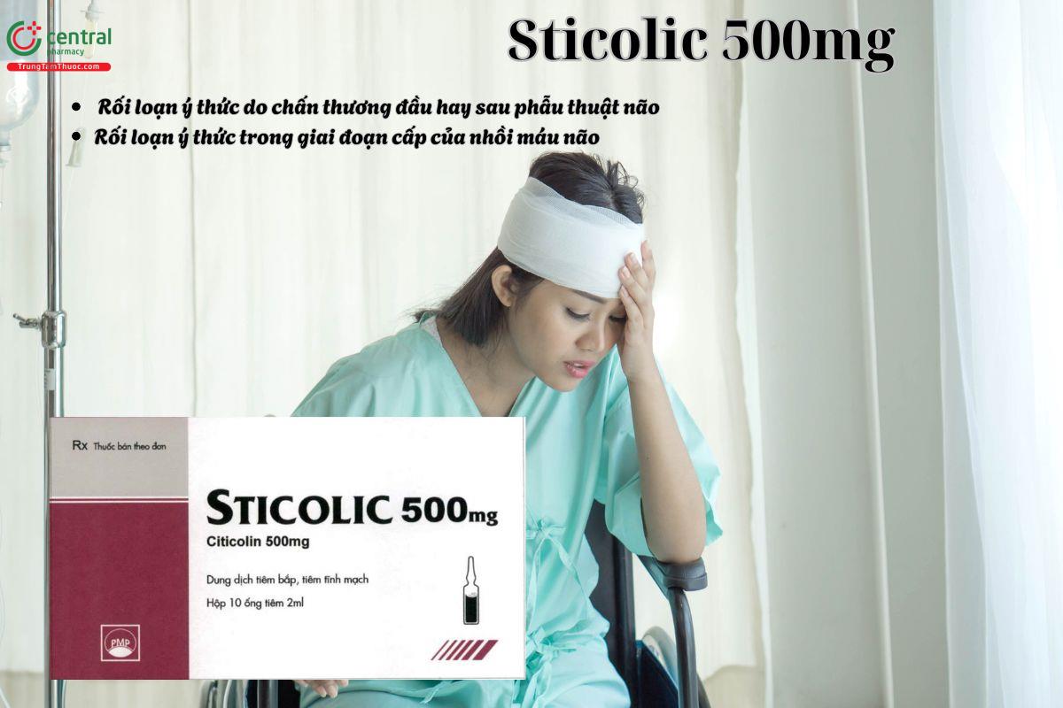 Thuốc Sticolic 500mg điều trị rối loạn ý thức do chấn thương đầu