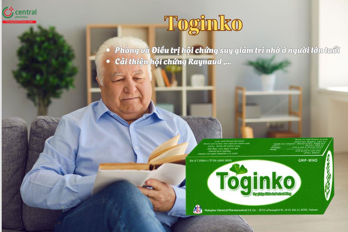 Thuốc Toginko điều trị suy giảm trí nhớ ở người lớn tuổi