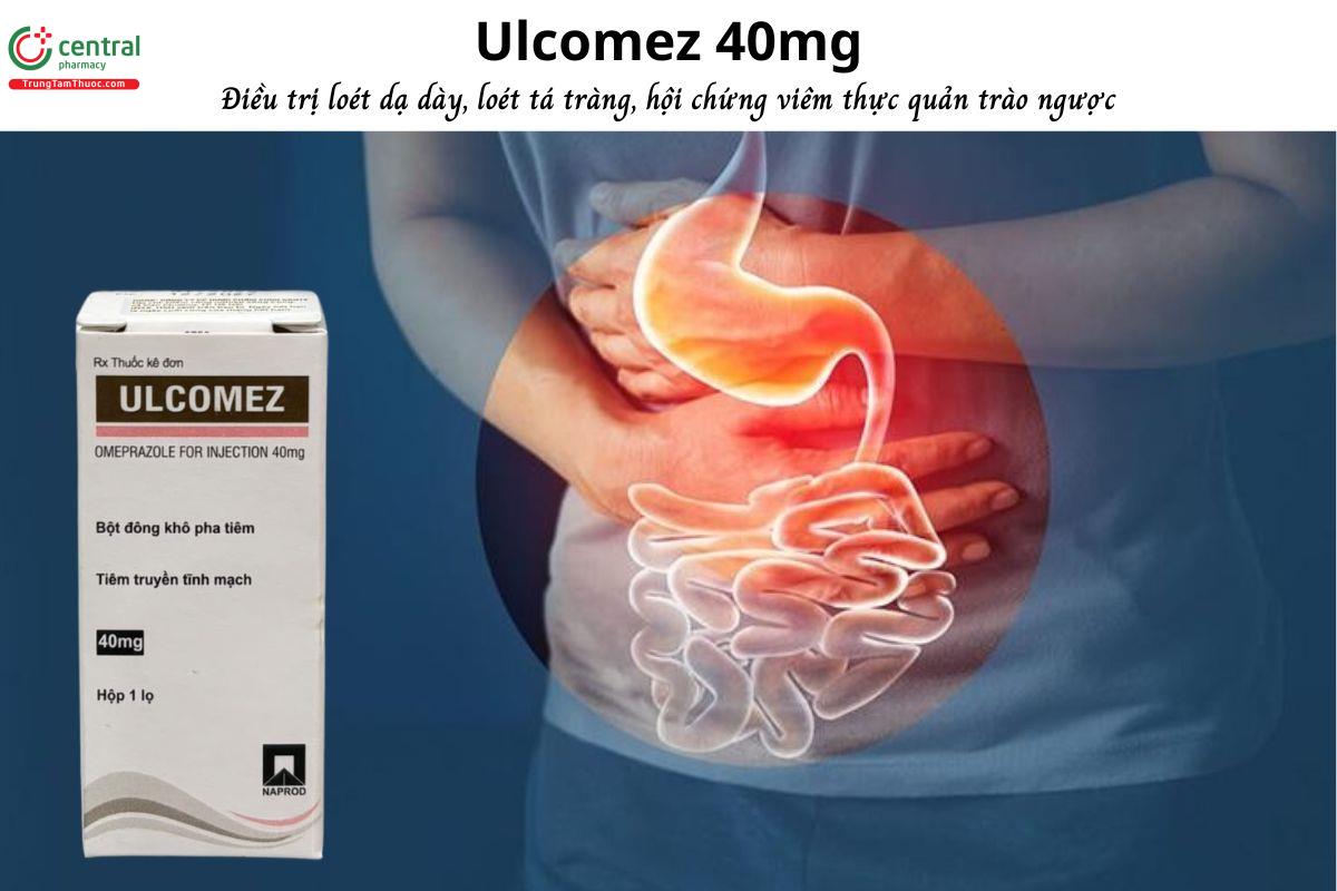 Thuốc Ulcomez 40mg điều trị loét dạ dày, loét tá tràng,