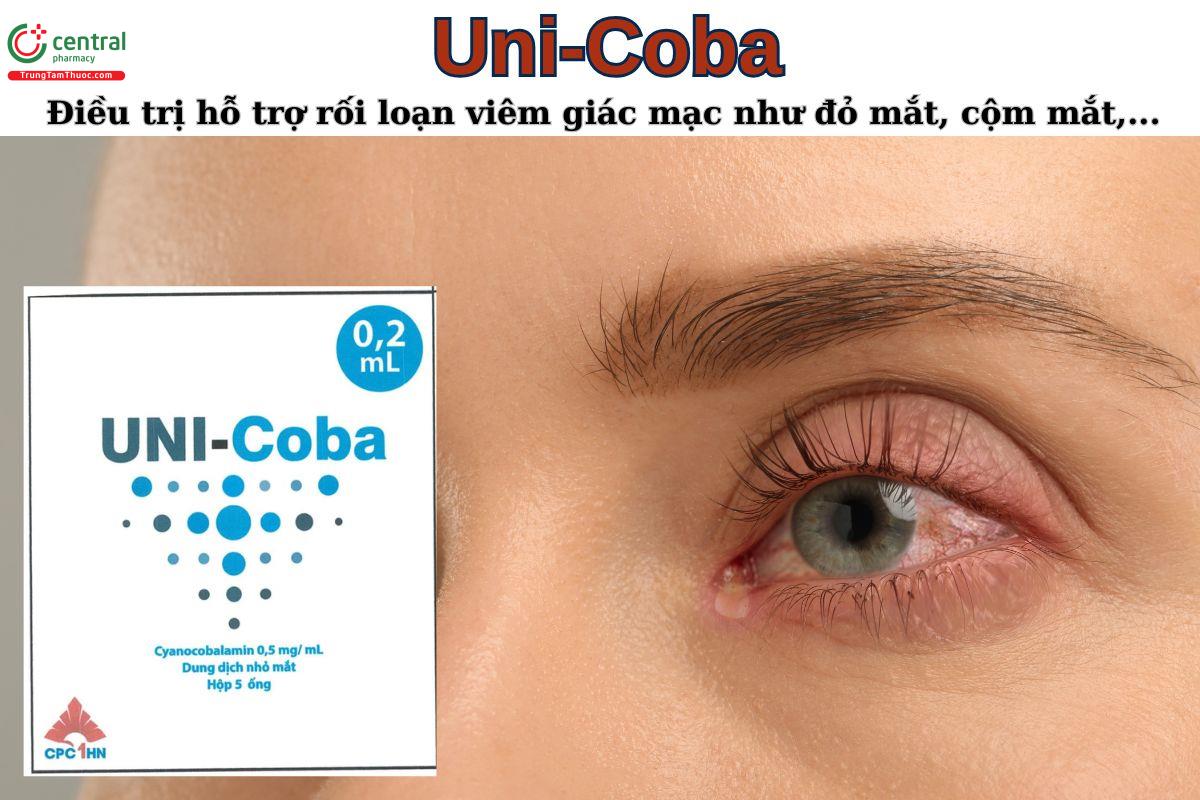 Thuốc Uni-Coba điều trị đau mắt đỏ, cộm mắt,..