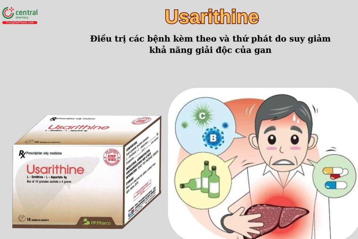 Thuốc Usarithine điều trị triệu chứng bệnh xơ gan, não gan do suy chức năng gan