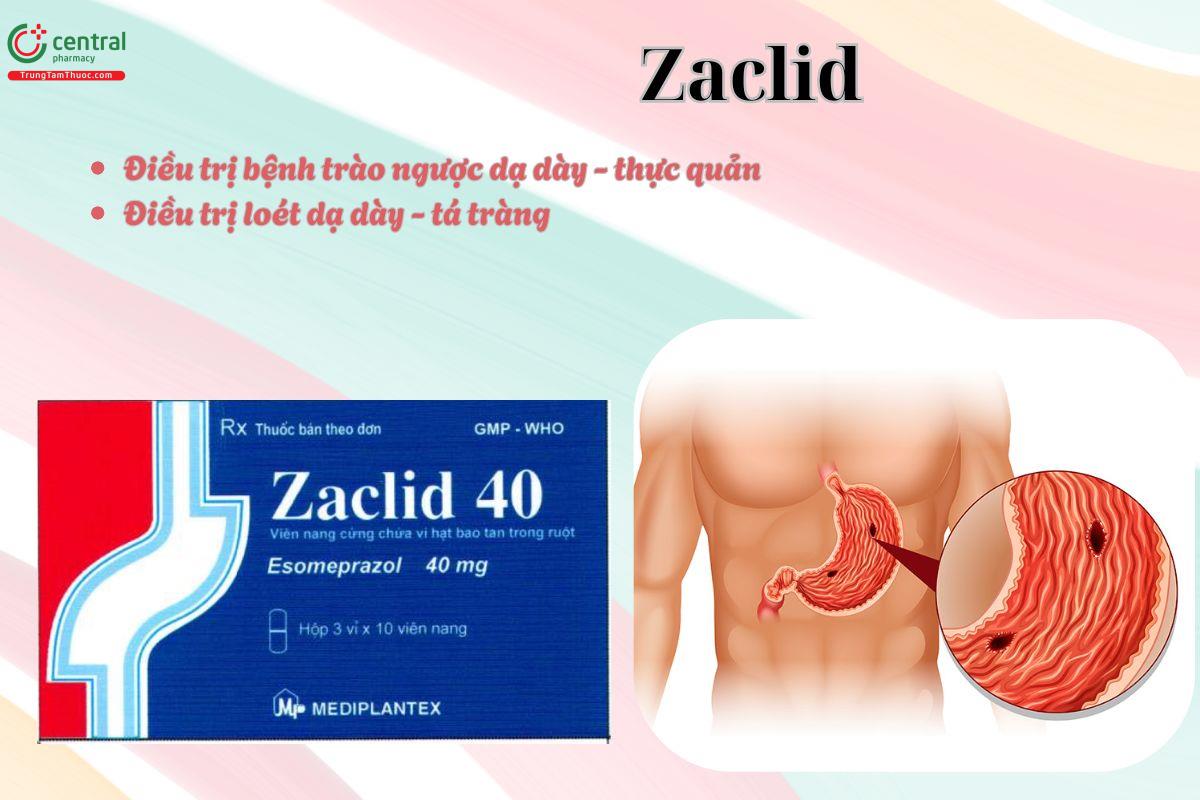Thuốc Zaclid 40mg điều trị viêm loét dạ dày tá tràng