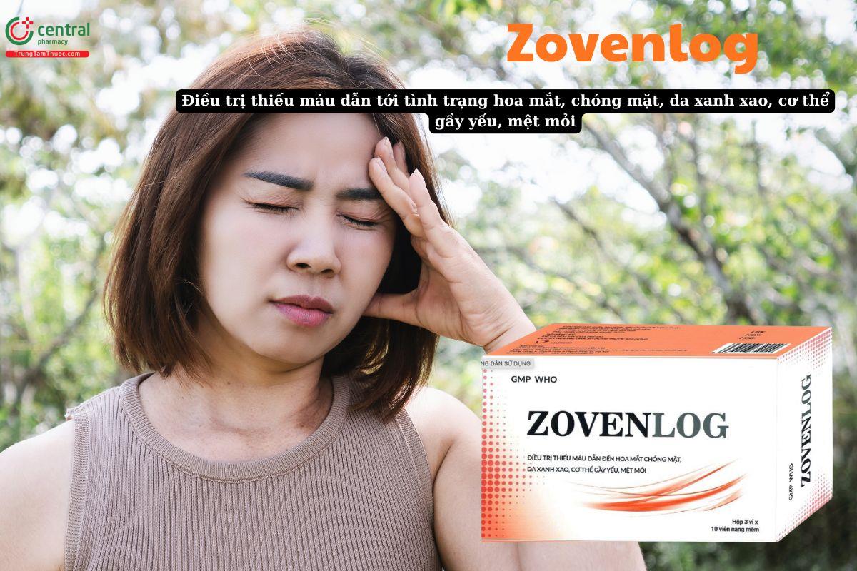 Thuốc Zovenlog điều trị tình trạng chóng mặt, hoa mắt. mệt mỏi,... do thiếu máu