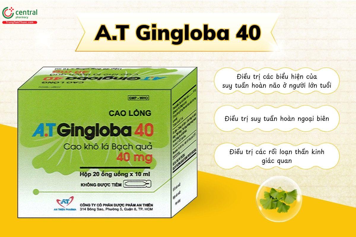 Chỉ định của thuốc A.T Gingloba 40