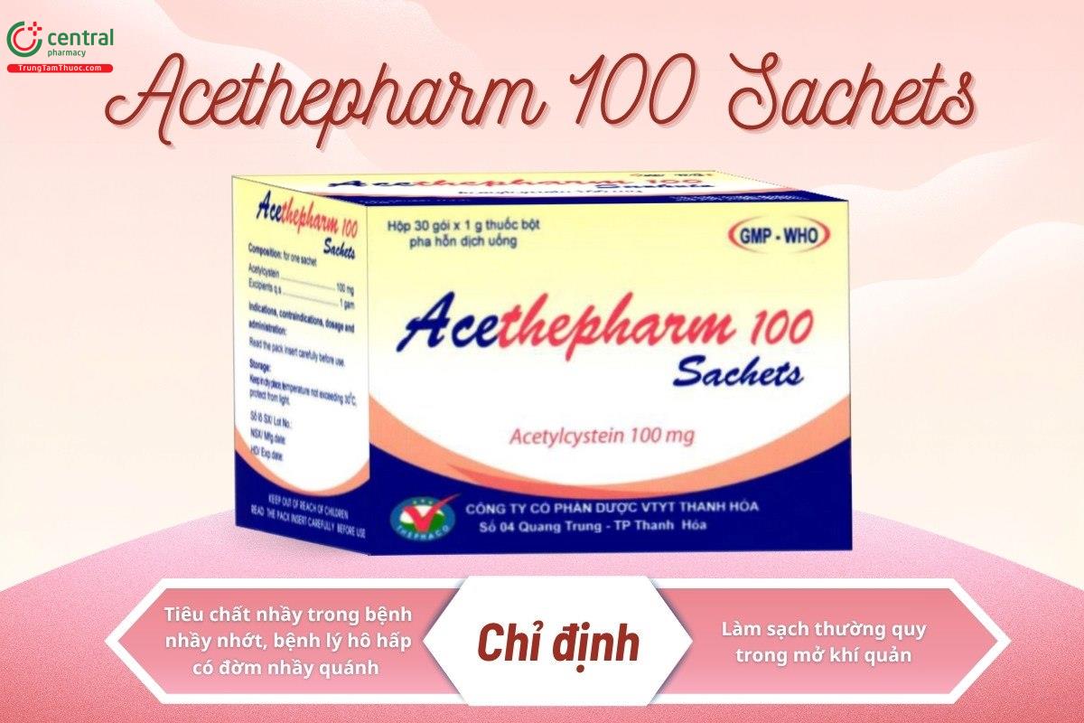 Chỉ định của thuốc Acethepharm 100 Sachets