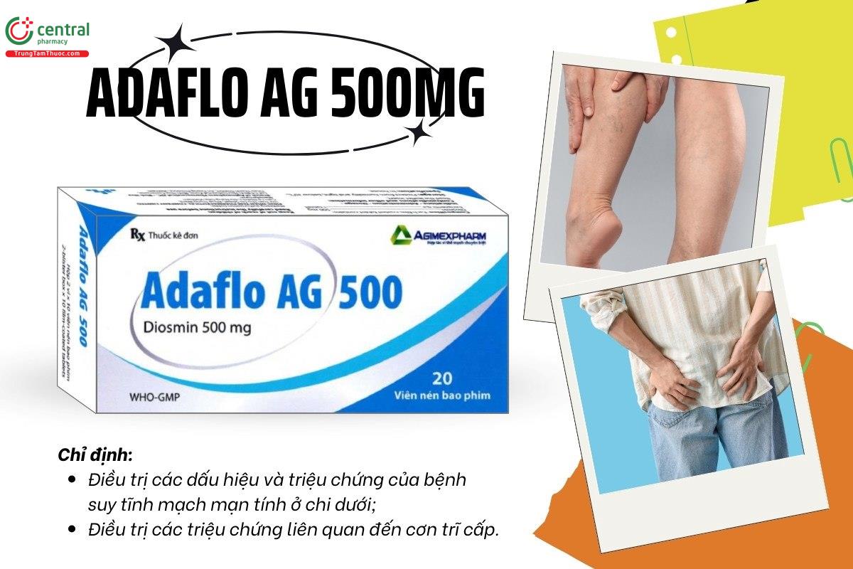 Chỉ định của thuốc Adaflo AG 500mg