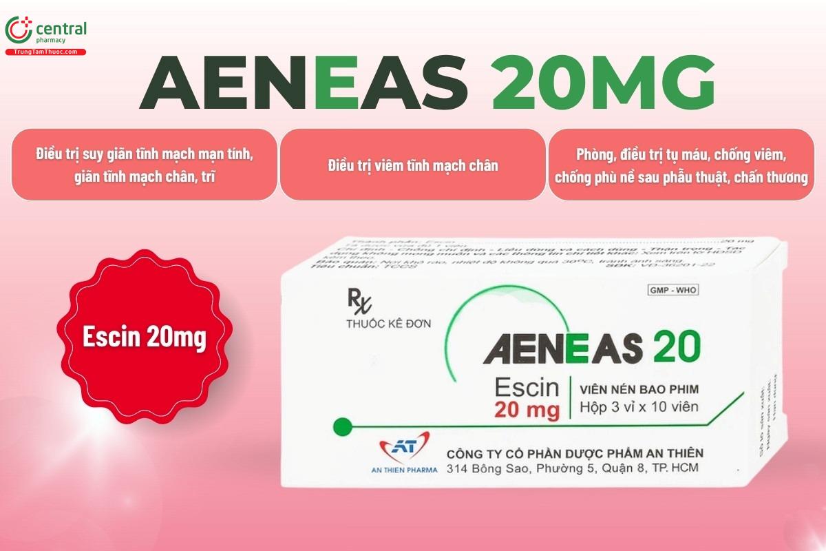 Chỉ định của thuốc Aeneas 20mg