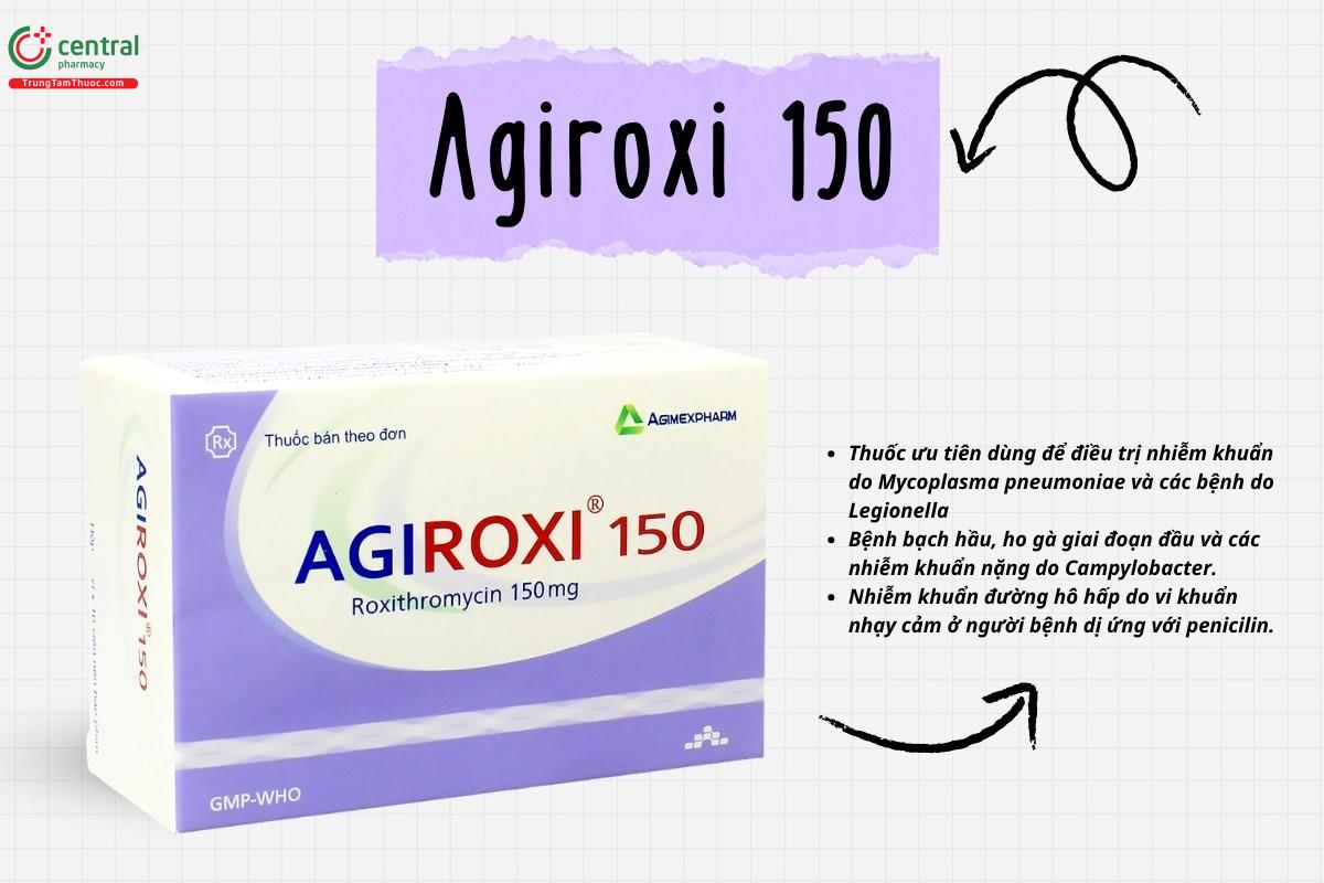 Chỉ định của thuốc Agiroxi 150