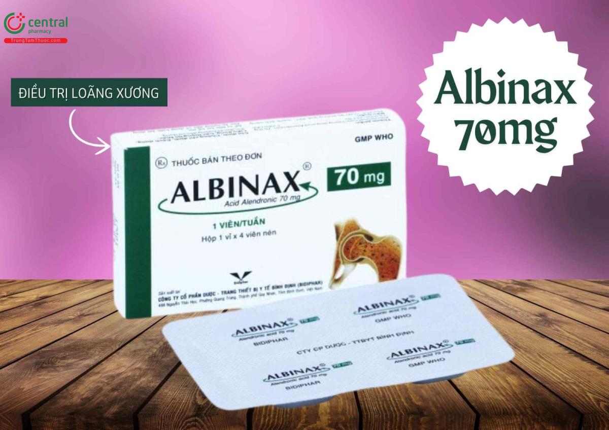 Thuốc Albinax 70mg điều trị bệnh loãng xương ở phụ nữ mãn kinh và người già