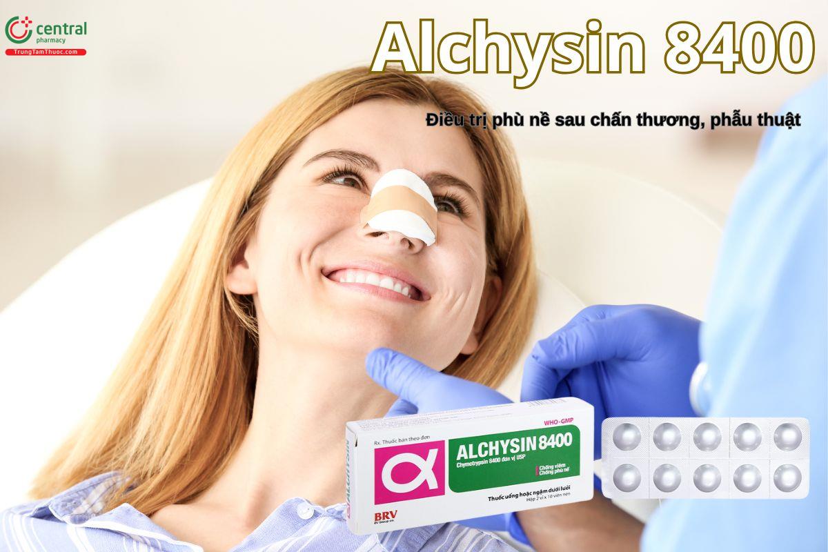 Thuốc Alchysin 8400 điều trị phù nề sau chấn thương, phẫu thuật