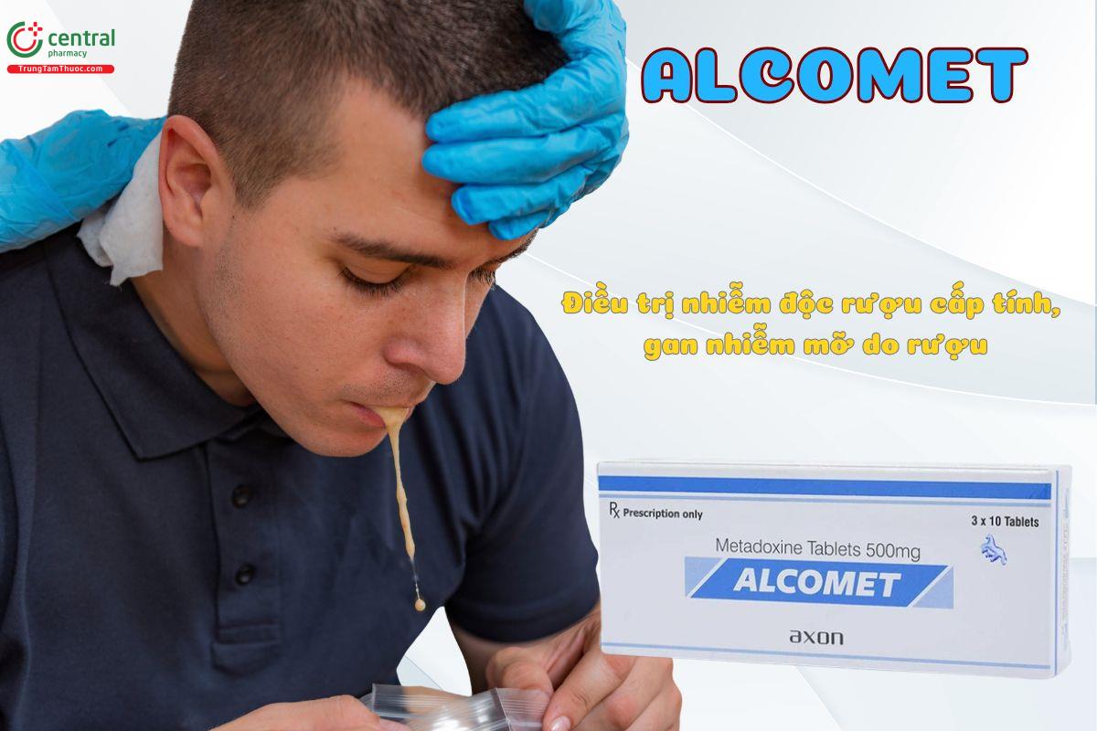 Thuốc Alcomet 500mg điều trị nhiễm độc rượu cấp tính, điều trị gan nhiễm mỡ do rượu,...