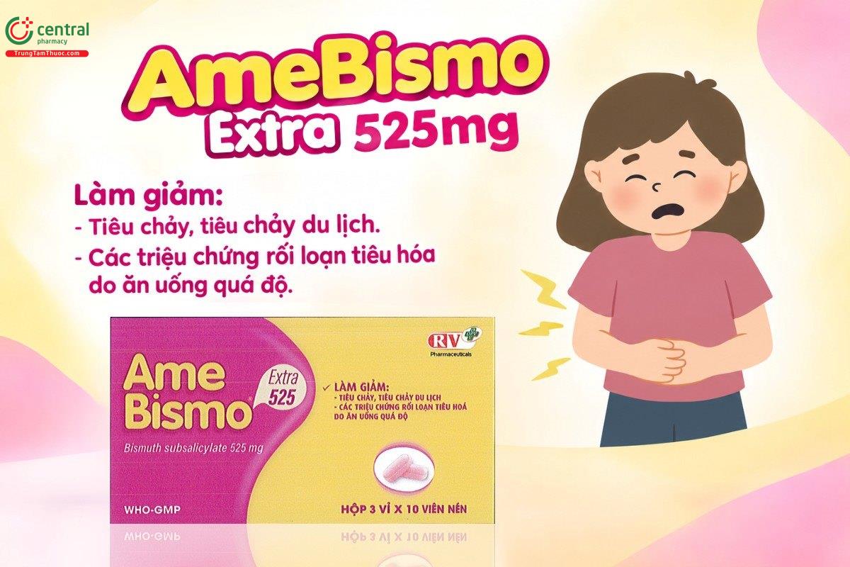 Chỉ định của thuốc AmeBismo Extra 525mg