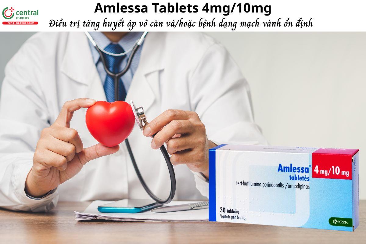 Thuốc Amlessa Tablets 4mg/10mg điều trị cao huyết áp, bệnh mạch vành