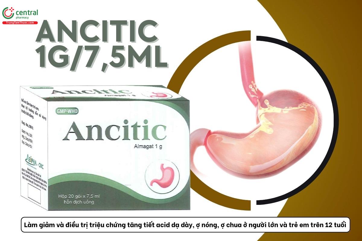 Chỉ định của thuốc Ancitic 1g/7,5ml