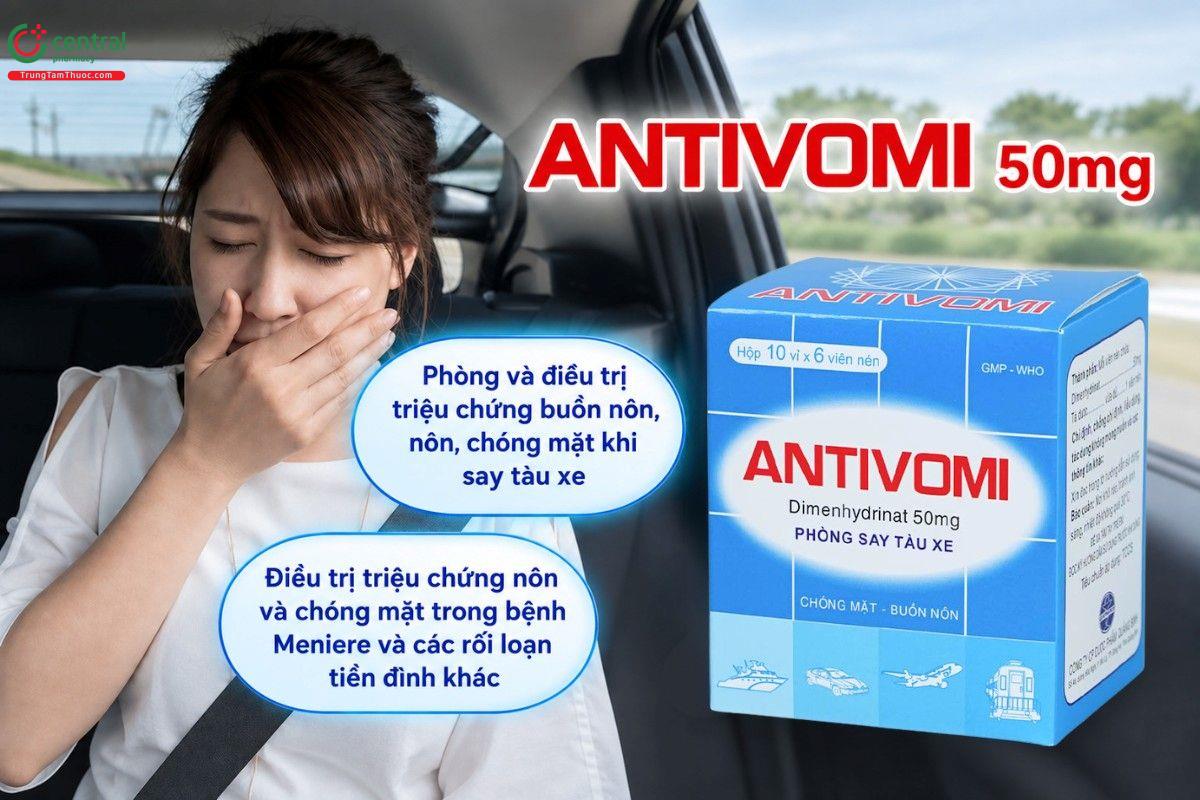Chỉ định của thuốc Antivomi 50mg