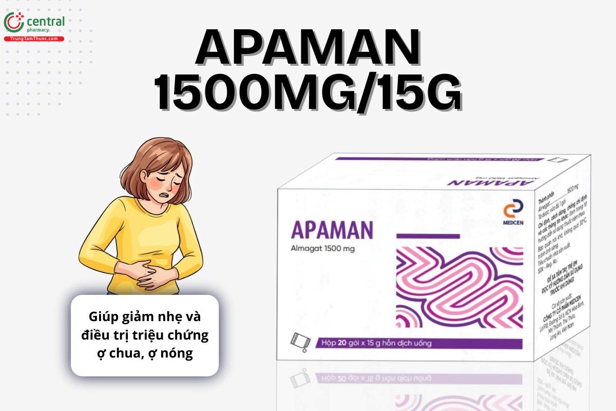 Chỉ định của thuốc Apaman 1500mg/15g