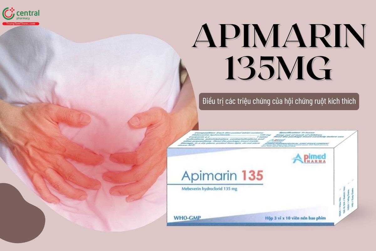 Thuốc Apimarin 135mg điều trị các triệu chứng của hội chứng ruột kích thích