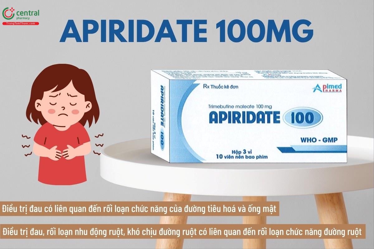 Chỉ định của thuốc Apiridate 100mg