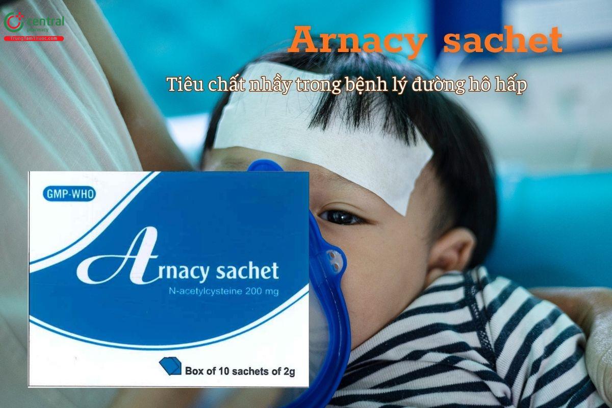 Arnacy sachet giúp tiêu chất nhầy trong bệnh phế quản - phổi cấp