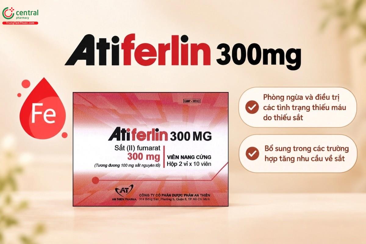 Chỉ định của thuốc Atiferlin 300mg