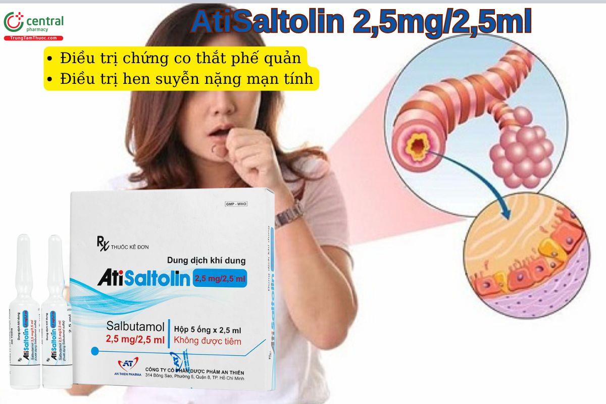 Thuốc AtiSaltolin 2,5mg/2,5ml điều trị hen suyễn nặng