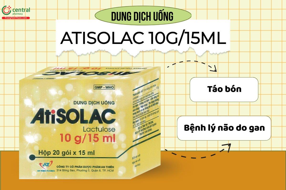 Chỉ định của thuốc Atisolac 10g/15ml