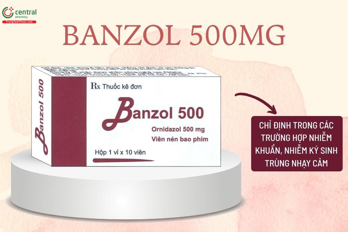 Chỉ định của thuốc Banzol 500mg