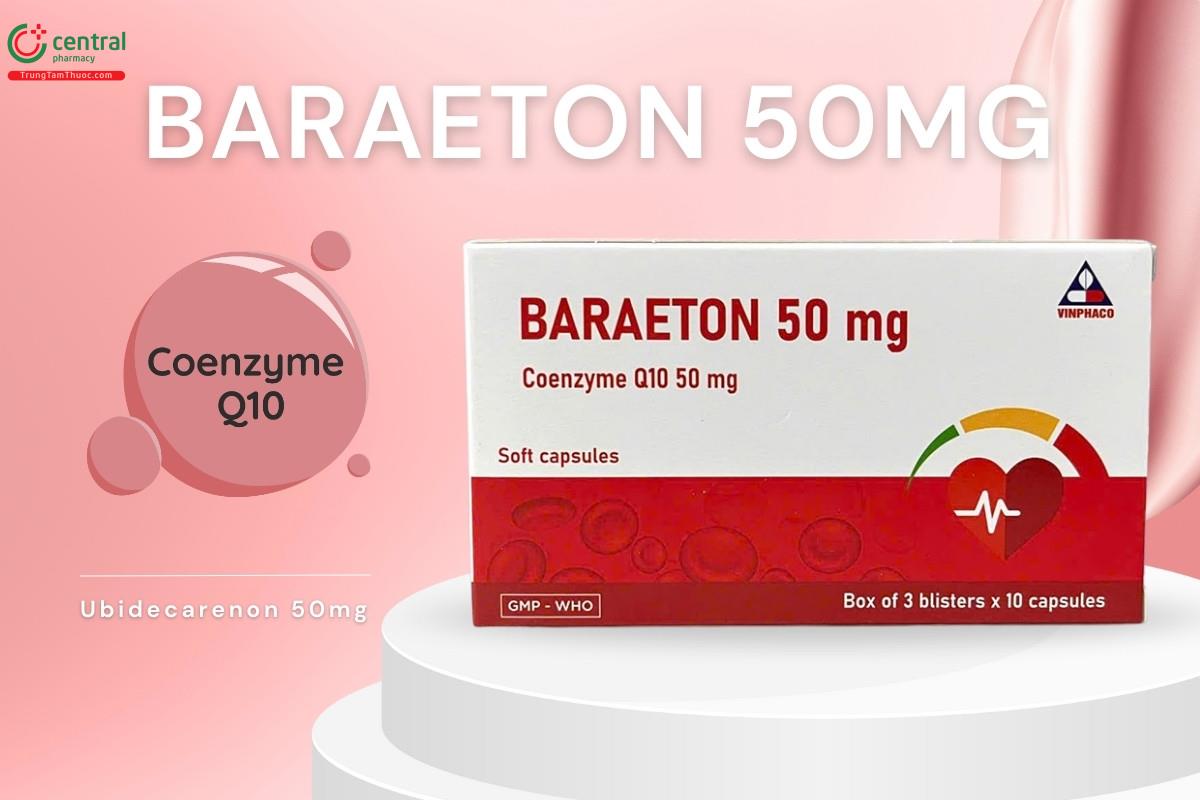 Thuốc Baraeton 50mg có chứa Ubidecarenon (hay Coenzym Q10)